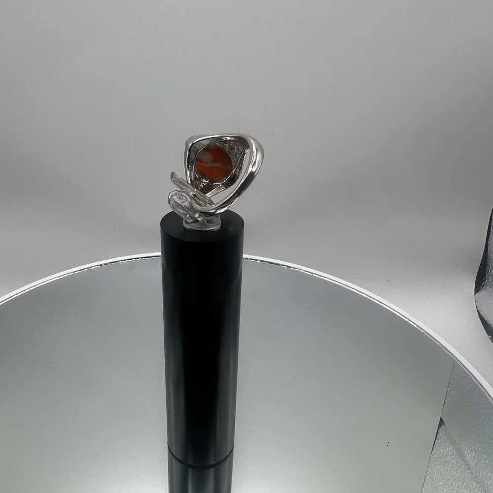 Brand New “Spiny Oyster Turquoise” Silver Ring
